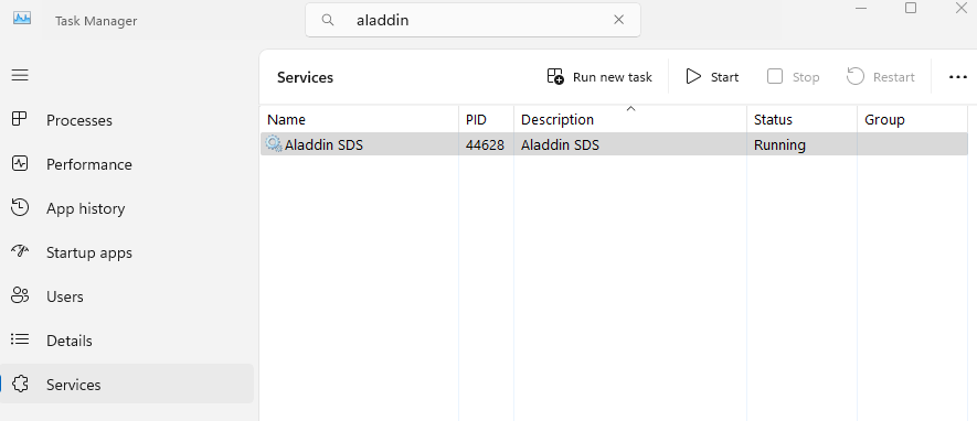 Aladdin SDS Version