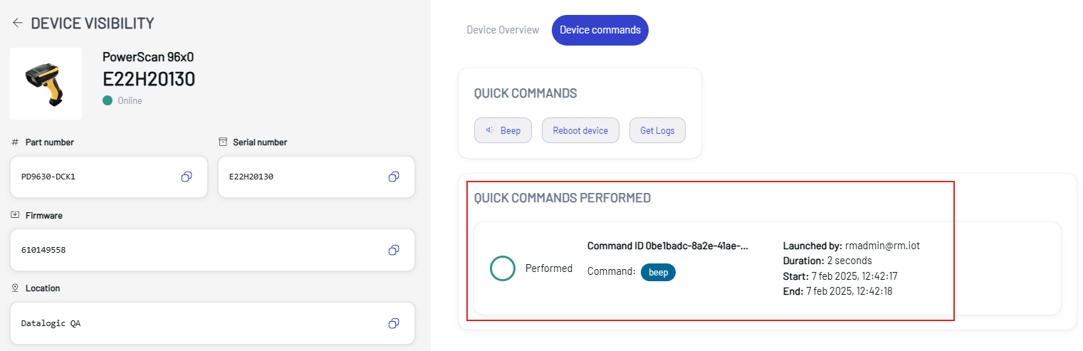 Command Feedback
